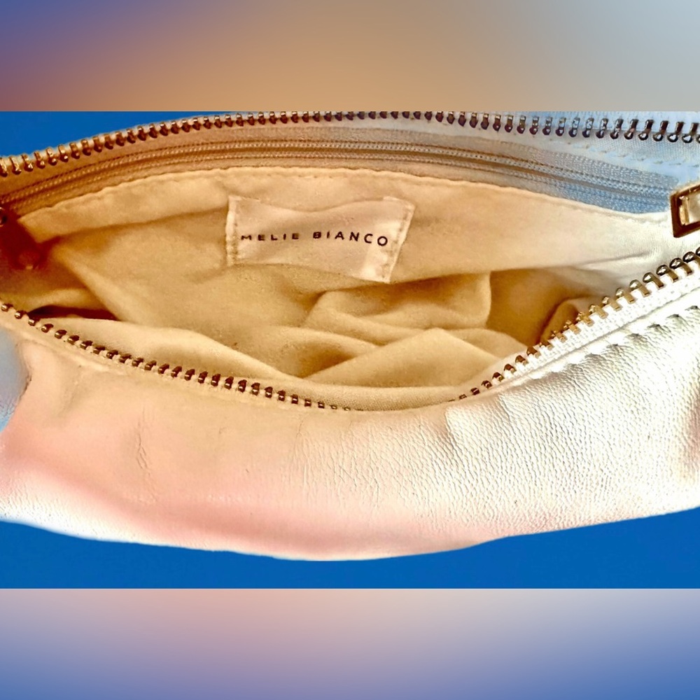 Melie Bianco Alexandra Cream Vegan Top Handle Bag NWT - Picture 4 of 9